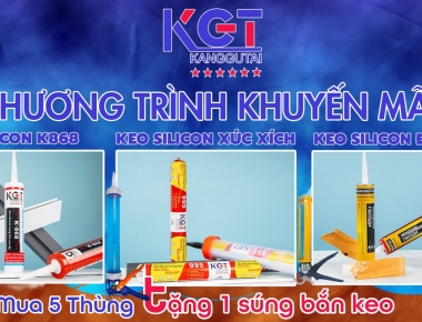 CHƯƠNG TRÌNH ƯU ĐÃI MUA 5 THÙNG KEO TẶNG 1 SÚNG BẮN KEO