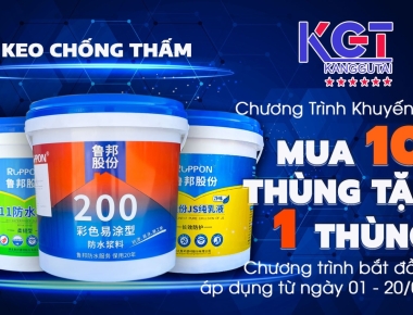 CHƯƠNG TRÌNH ƯU ĐÃI MUA 10 THÙNG SƠN CHỐNG THẤM TẶNG 1 THÙNG