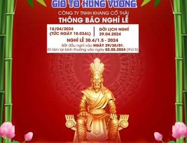 THÔNG BÁO NGHỈ GIỖ TỔ VÀ LỄ 30/4-1/5